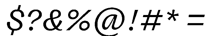 FLRareCursive Light Instance Font OTHER CHARS