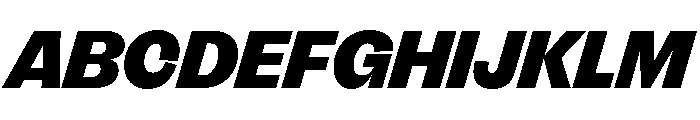 FLRareDisplay BlackItalic Font UPPERCASE