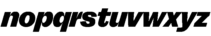 FLRareDisplay BlackItalic Font LOWERCASE