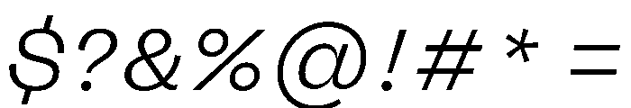 FLRareDisplay FineItalic Font OTHER CHARS