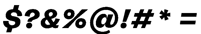 FLRareDisplay HeavyItalic Font OTHER CHARS