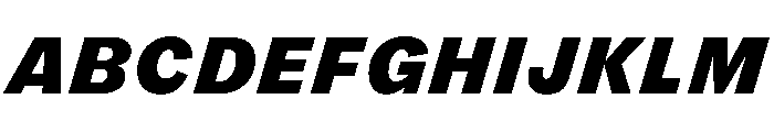 FLRareText BlackItalic Font UPPERCASE