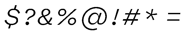 FLRareText FineItalic Font OTHER CHARS