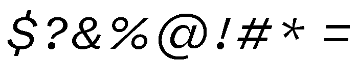FLRareText LightItalic Font OTHER CHARS