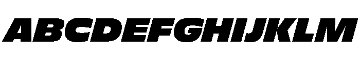 FLScienceSans AmpleBlackItalic Font UPPERCASE