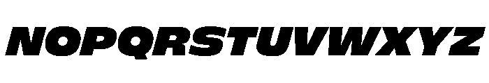 FLScienceSans AmpleBlackItalic Font UPPERCASE
