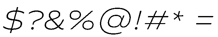 FLScienceSans AmpleFineItalic Font OTHER CHARS