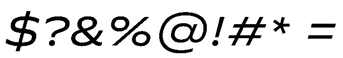 FLScienceSans AmpleRegularItalic Font OTHER CHARS