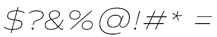 FLScienceSans AmpleThinItalic Font OTHER CHARS