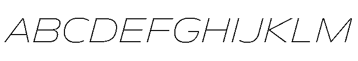 FLScienceSans AmpleThinItalic Font UPPERCASE