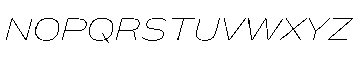 FLScienceSans AmpleThinItalic Font UPPERCASE