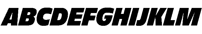 FLScienceSans CompactBlackItalic Font UPPERCASE