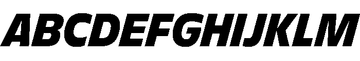 FLScienceSans CompactDarkItalic Font UPPERCASE