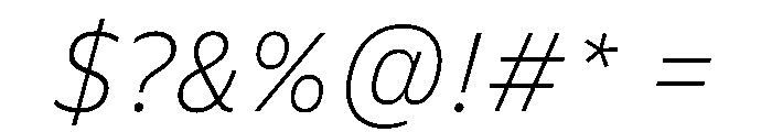 FLScienceSans CompactFineItalic Font OTHER CHARS
