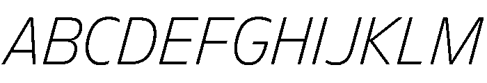 FLScienceSans CompactFineItalic Font UPPERCASE