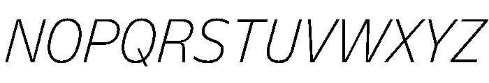 FLScienceSans CompactFineItalic Font UPPERCASE