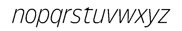 FLScienceSans CompactFineItalic Font LOWERCASE