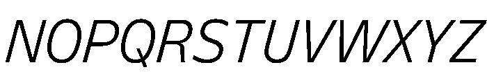 FLScienceSans CompactLightItalic Font UPPERCASE