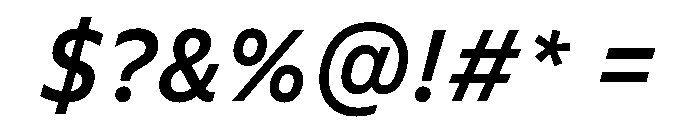 FLScienceSans CompactMediumItalic Font OTHER CHARS