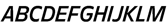 FLScienceSans CompactMediumItalic Font UPPERCASE