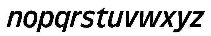 FLScienceSans CompactMediumItalic Font LOWERCASE