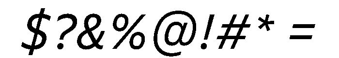 FLScienceSans CompactRegularItalic Font OTHER CHARS