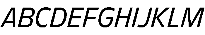 FLScienceSans CompactRegularItalic Font UPPERCASE