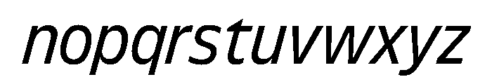 FLScienceSans CompactRegularItalic Font LOWERCASE