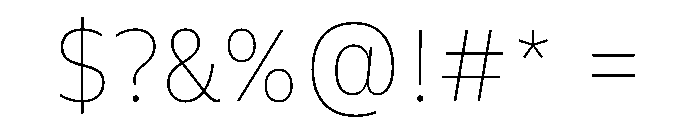 FLScienceSans CompactThin Font OTHER CHARS