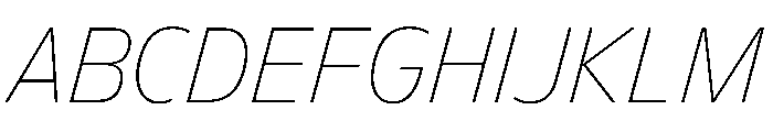 FLScienceSans CompactThinItalic Font UPPERCASE