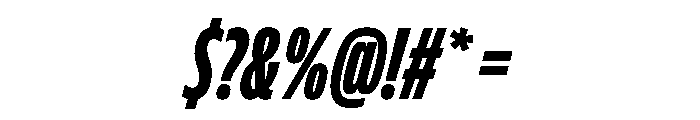 FLScienceSans CondensedBlackItalic Font OTHER CHARS