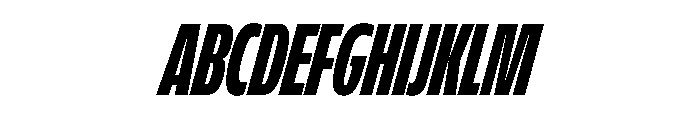 FLScienceSans CondensedBlackItalic Font UPPERCASE