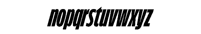 FLScienceSans CondensedBlackItalic Font LOWERCASE