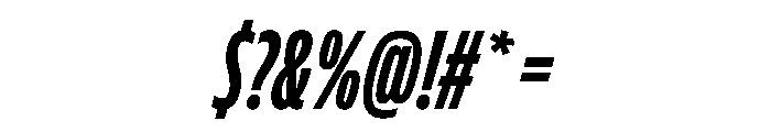 FLScienceSans CondensedDarkItalic Font OTHER CHARS