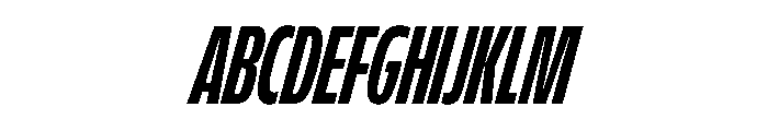 FLScienceSans CondensedDarkItalic Font UPPERCASE