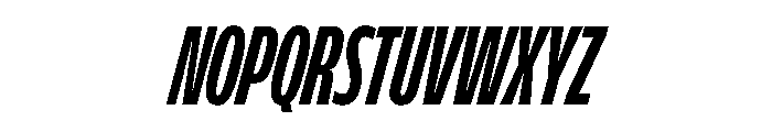 FLScienceSans CondensedDarkItalic Font UPPERCASE