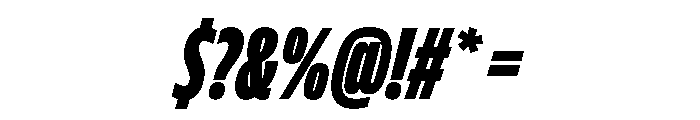 FLScienceSans CondensedDenseItalic Font OTHER CHARS