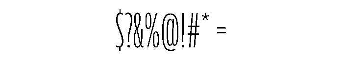 FLScienceSans CondensedFine Font OTHER CHARS
