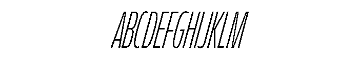FLScienceSans CondensedFineItalic Font UPPERCASE
