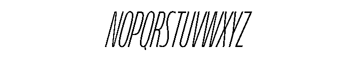 FLScienceSans CondensedFineItalic Font UPPERCASE