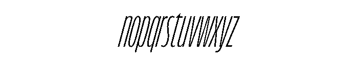 FLScienceSans CondensedFineItalic Font LOWERCASE