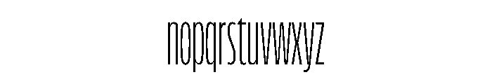 FLScienceSans CondensedFine Font LOWERCASE