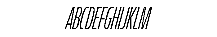 FLScienceSans CondensedLightItalic Font UPPERCASE