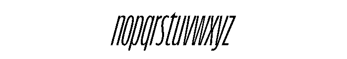 FLScienceSans CondensedLightItalic Font LOWERCASE