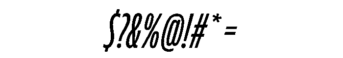 FLScienceSans CondensedMediumItalic Font OTHER CHARS