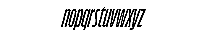 FLScienceSans CondensedMediumItalic Font LOWERCASE