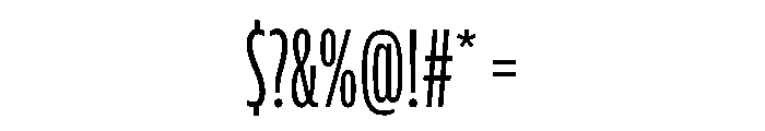 FLScienceSans CondensedRegular Font OTHER CHARS