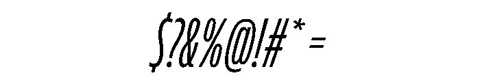 FLScienceSans CondensedRegularItalic Font OTHER CHARS