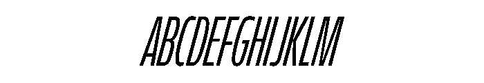FLScienceSans CondensedRegularItalic Font UPPERCASE