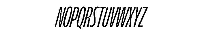 FLScienceSans CondensedRegularItalic Font UPPERCASE